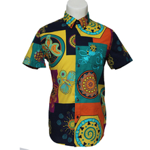 Style Men′s Casual Short-Sleeved Shirts, Color Scheme Exaggerated Leisure Shirts