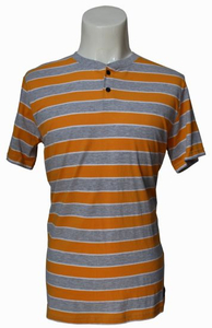 Custom High Men 100% Cotton Round Neck Striped T-Shirt
