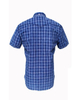 Men′s Checked Plaid Shirt, Casual Grid Short-Sleeved Shirt
