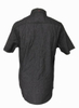 Basic Type Men′s Short Sleeve Black Denim Shirt