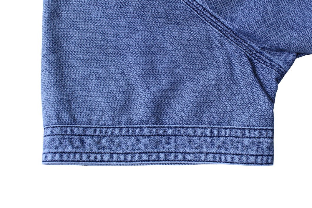 Classic design Men's Short Sleeve Light Blue Denim Shirt