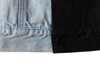 Blue and Black Patchwork Men′s Denim Jackets