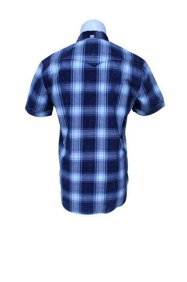 Yarn Dyed Checked Short Sleeve Shirt with High Quality for Men