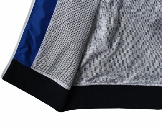 New Arrival Children′s Zip Fastening Coat, White Blue Black Patchwork Hooded Sport Coat