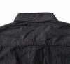 Basic Type Men′s Short Sleeve Black Denim Shirt