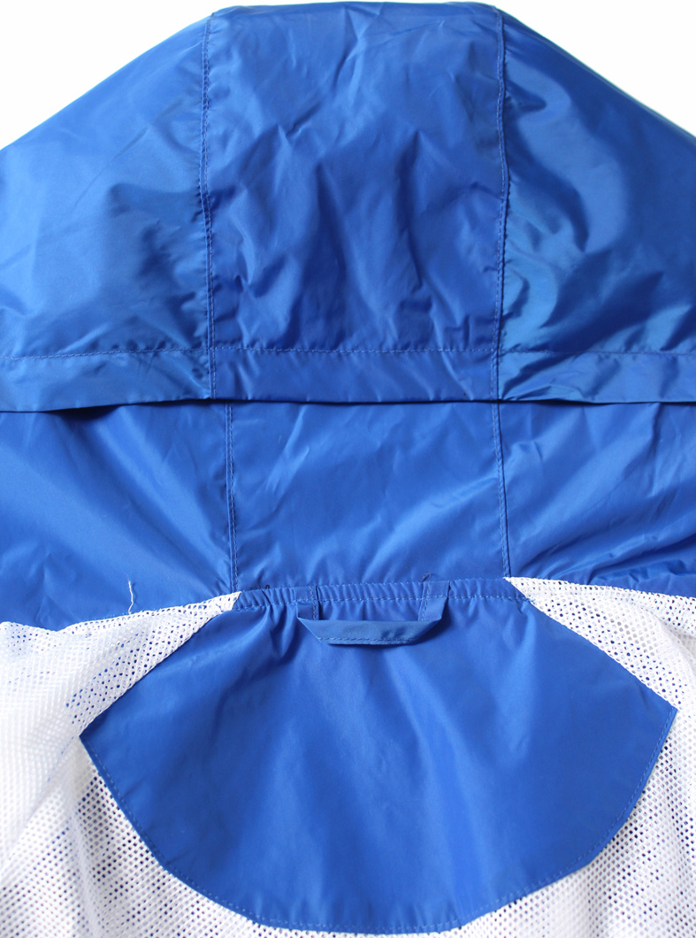 New Arrival Children's Zip Fastening Coat, White Blue Black Patchwork Hooded Sport Coat
