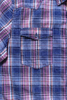 Latest Fashion Men Slim Fit Short Sleeve Grid Breathable Shirt