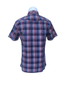 Latest Fashion Men Slim Fit Short Sleeve Grid Breathable Shirt