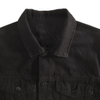 OEM Service Custom Men′s Black Denim Jacket