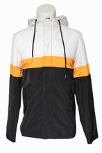 Custom Men′s Color Block Hooded Lightweight Windbreaker Jacket Coat