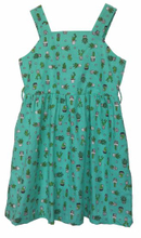 Refreshing and Bright Girl′s Green Dresses Green Print off-Shoulder Dress