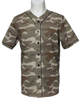 Men′s Camouflage Denim Short-Sleeved Collarless Jackets