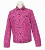 New Arrival Women′s Brightly Red Printed Denim Jackets