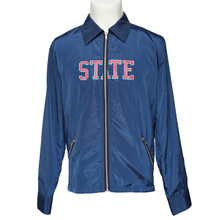 Boutique Type Navy Blue Printed Poly Bomber Jackets for Men