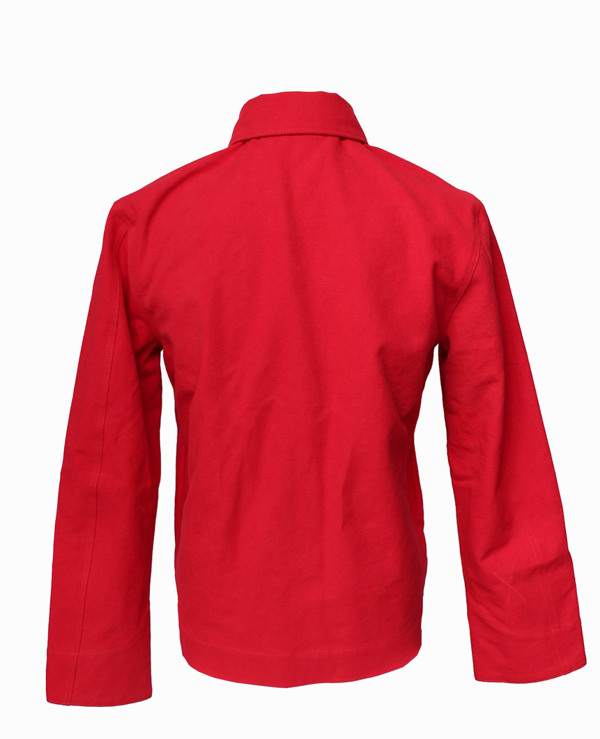 Pure Red Classical Leisure Denim Jacket for Men