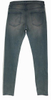 Light Blue Printed Design Denim Casual, Biker Denim Pants