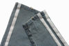Light Blue Printed Design Denim Casual, Biker Denim Pants