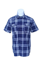 OEM Factory Men′s Outdoor Breathable Short-Sleeved Grid Shirt