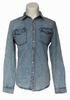 Lightweight Fabric Made Men Long Sleeve Denim Chest Pocket Shirt