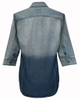 Boutique Gradient Ramp Denim Jacket, Three Quarter Sleeve Denim Jackets