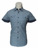 Boutique Type Cotton Casual Short Sleeve Stripe Shirt for Men