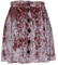 Women′s Short Pink Velvet Skirt