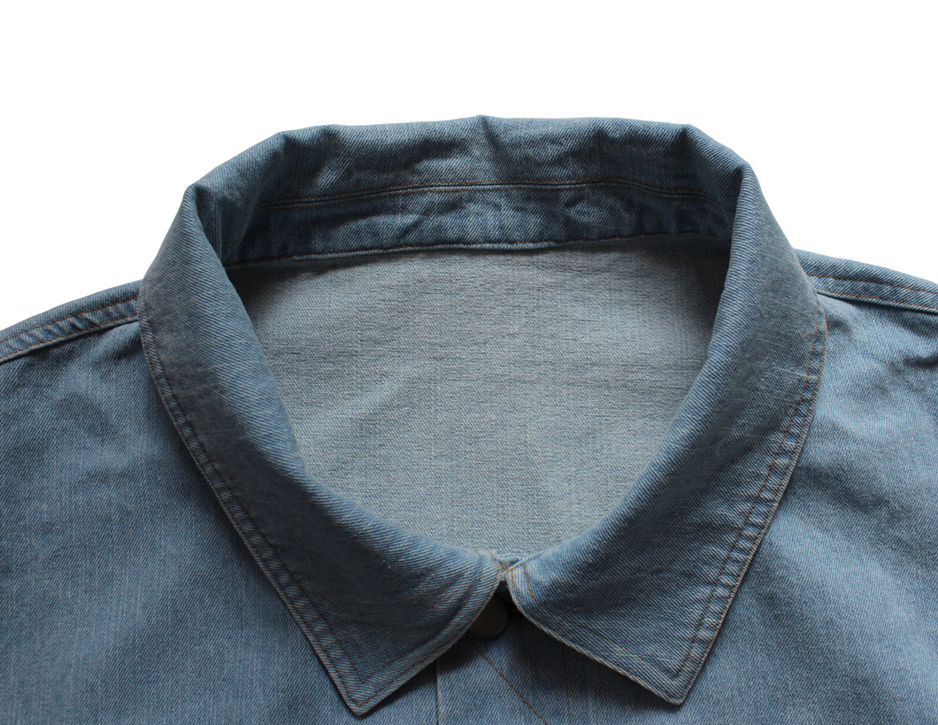 Men's Light Blue Wash Denim Jackets, Oversized Size Denim Jackets