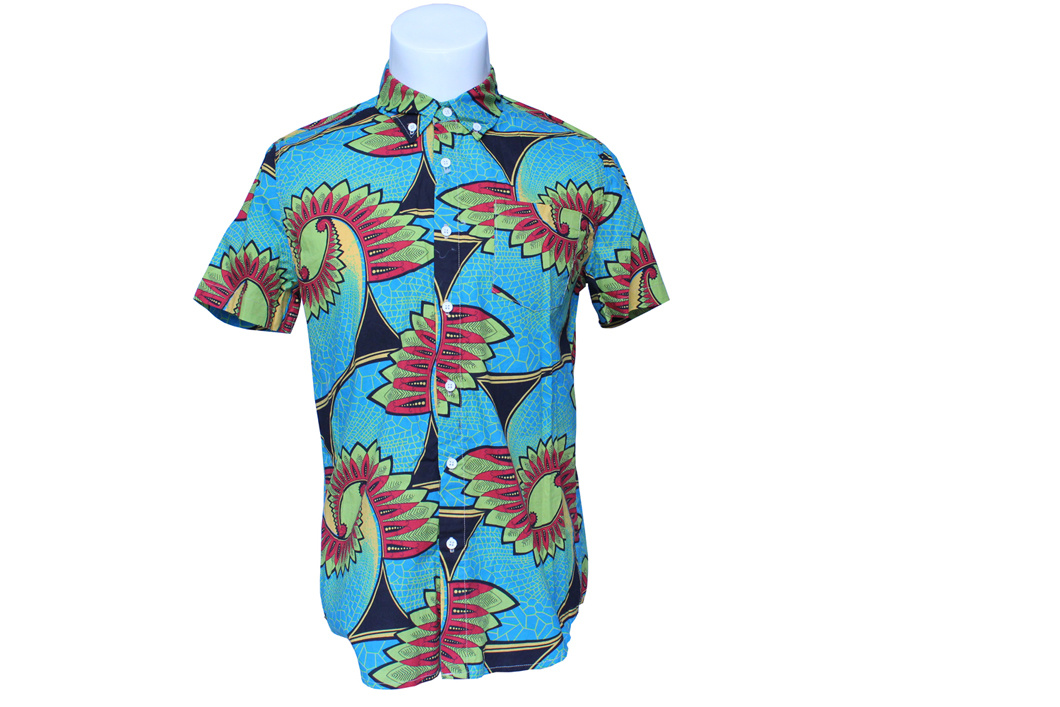 Summer Style Men's Flora Shirt with Short Sleeves