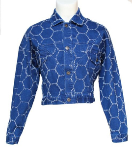 Women Custom Long Sleeve Leisurely Denim Jacket