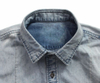 Boutique Gradient Ramp Denim Jacket, Three Quarter Sleeve Denim Jackets
