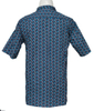 Men′s Casual Cotton Blue and Gray Printed Semi-Sleeved Shirts