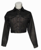 Lady′s Short Paragraph Black Blinking Fascinating Jackets