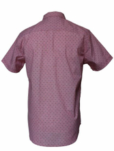 Factory Price Red Short Sleeve Shirt with Black Spots for Men