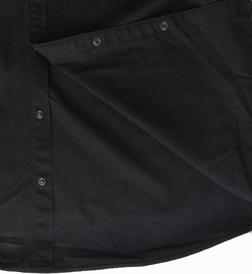 Men's Inwrought Denim Basicstyle Black Denim Shirt with Long Sleeves