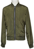 Custom High-End Pure Polyester Men′s Olive Bomber Jacket