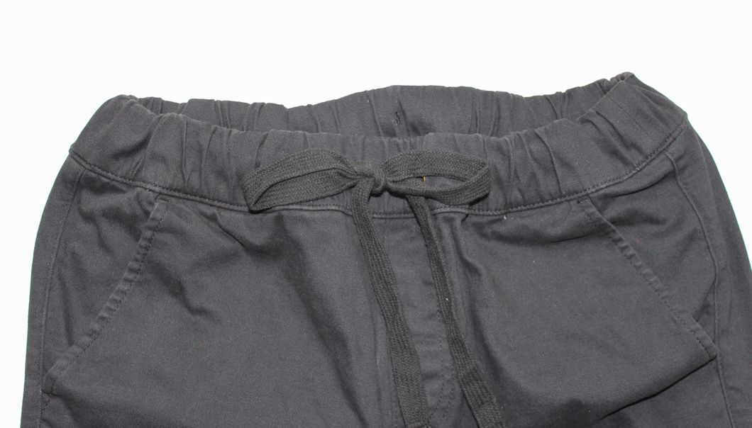 Men's Black Loose Trousers Cotton Drawstring Waist Sweatpants