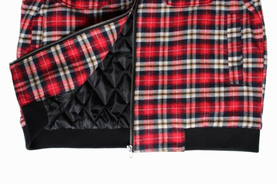 Boutique Women′s Plaid Jacket Winter Jacket Cotton Filled Jacket