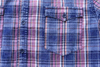 Latest Fashion Men Slim Fit Short Sleeve Grid Breathable Shirt