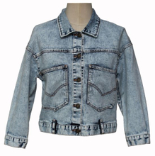 Classic Little Girls Denim Jacket with Two Big Pockets Outwear Denim Jackets