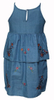 Summer Girl′s Dresses off-Shoulder Cotton Children Dress with Needlework