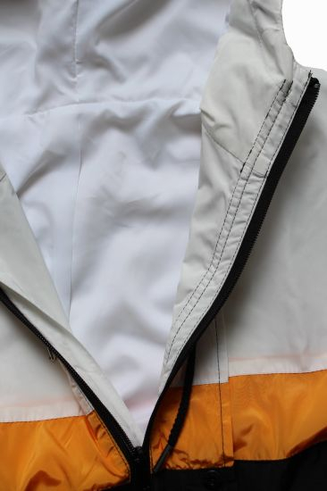 Custom Men′s Color Block Hooded Lightweight Windbreaker Jacket Coat