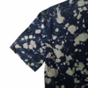 Collarless Short Sleeves Blue Denim Shirt for Men