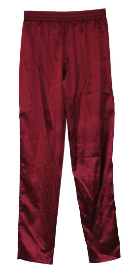 Supple Claret-Red Slacks for Women, Lady′s Slender Casual Pants