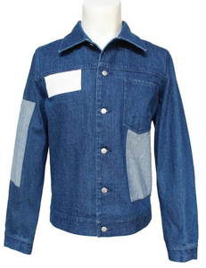 Delicate Design Light Blue Wash Jackets, Men′s Patchwork Denim Jackets