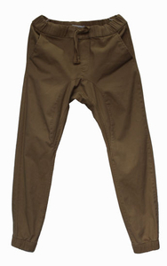 Men′s Pure Color Sweatpants, Khaki Cotton Drawstring Waist Sweatpants