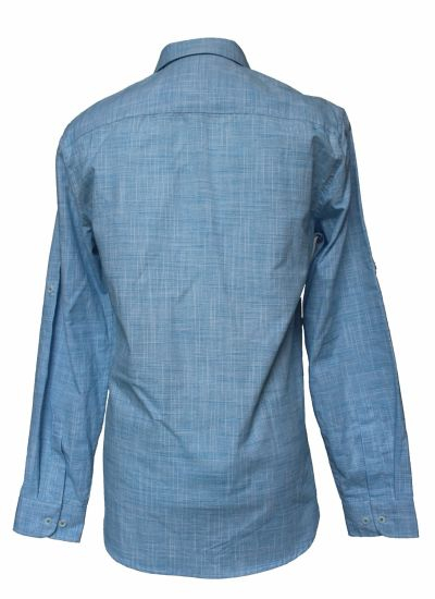 High-End Long Sleeves Shirts Blue and White Stripe Shirts