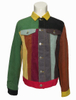Men′s Brightly Colored Boutique Patchwork Denim Jackets
