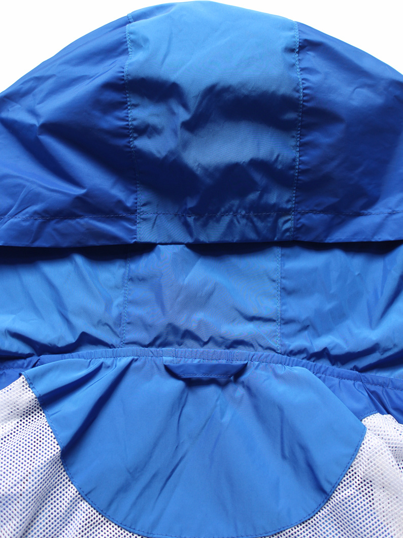 Children's Zip Fastening Blue White Black Patchwork Sport Coat, Hoodies Coat