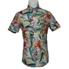 Men′s Cotton Printed Leisure Style Short-Sleeved Shirts, Light-Colored Shirts