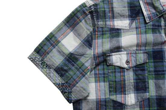 New Design Casual Grid Short-Sleeved Mens Shirts